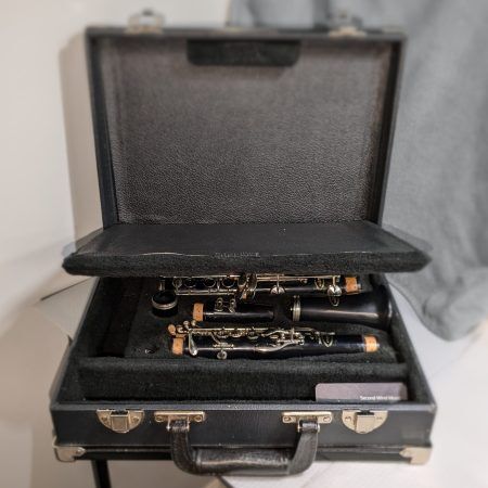 clarinet case with storage for sheet music